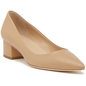 NWOT - VIA SPIGA Guervie Leather Block Heel Pump - Tan - Size 5.5